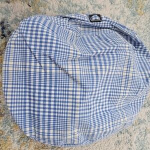 Janie and Jack Blue and White Checkered Hat Size 6-8